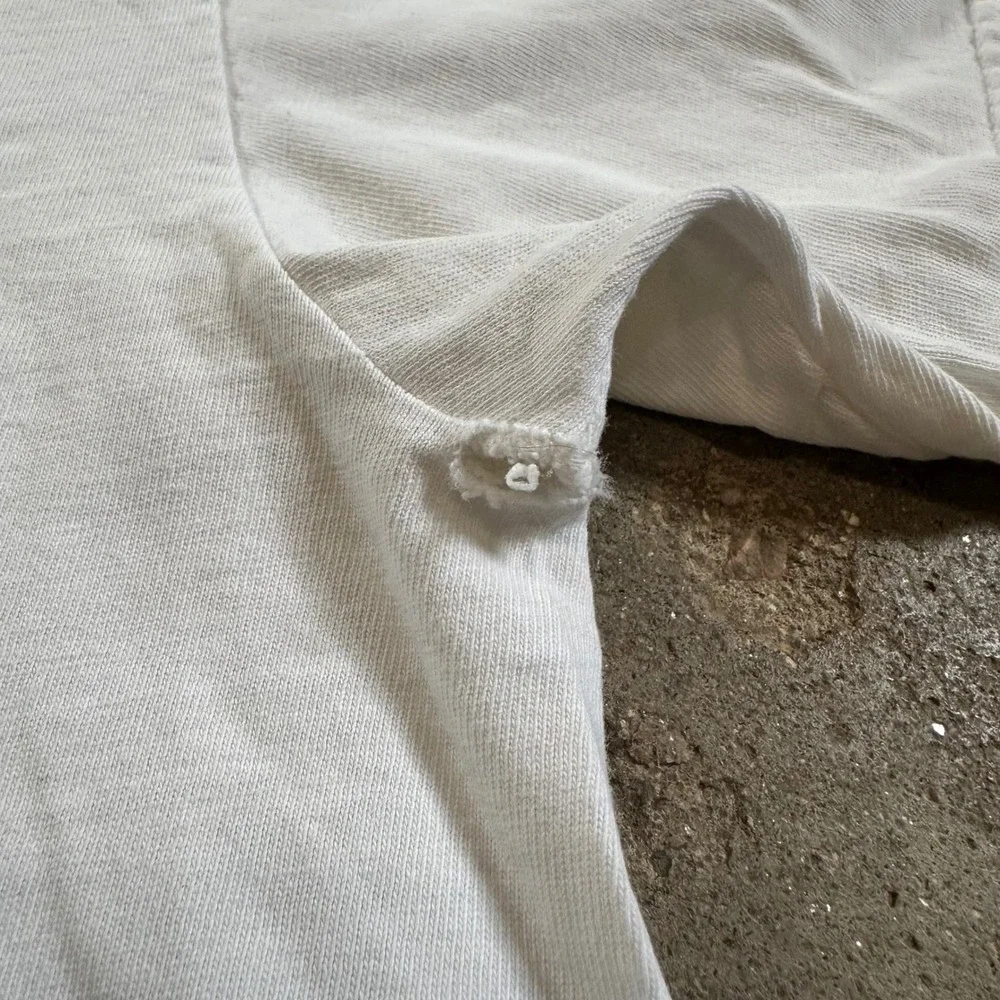 VTG The North Face‎ T-Shirt Mens Medium White Short Sleeve Box Logo Graphic Tee